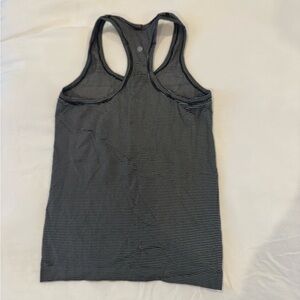 Lululemon Swiftly Black and Gray Striped Women's Tank Top